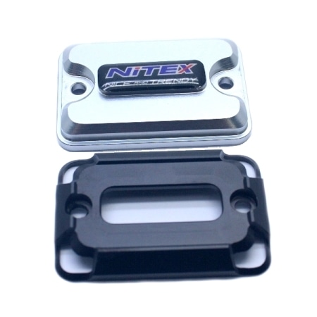 TUTUP MINYAK REM NITEX CNC BLACK-SILVER